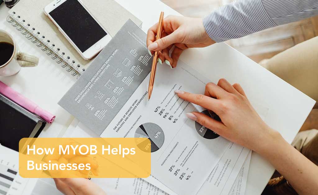 How MYOB helps businesses - A pen pointing on investment growth paper | Careers Collectiv