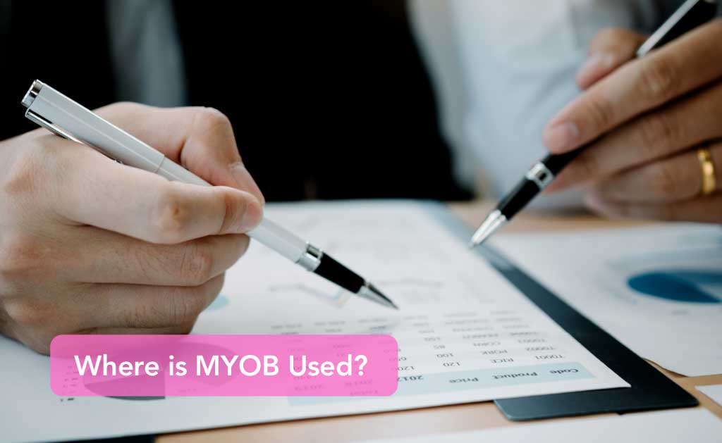 Where is MYOB Used - two pen pointing on paper | Careers Collectiv
