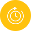 Yellow timer icon | Careers Collectiv